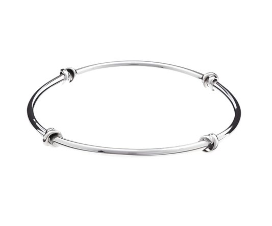 BANGLE SILVER WITH KNOTS