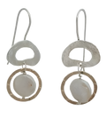 EARRINGS GOLD AND SILVER WITH PEARLS