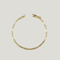 18K Gold Filled Alternating Paperclip Bracelet