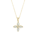 DESERT FLOWER FLORAL NECKLACE - GOLD