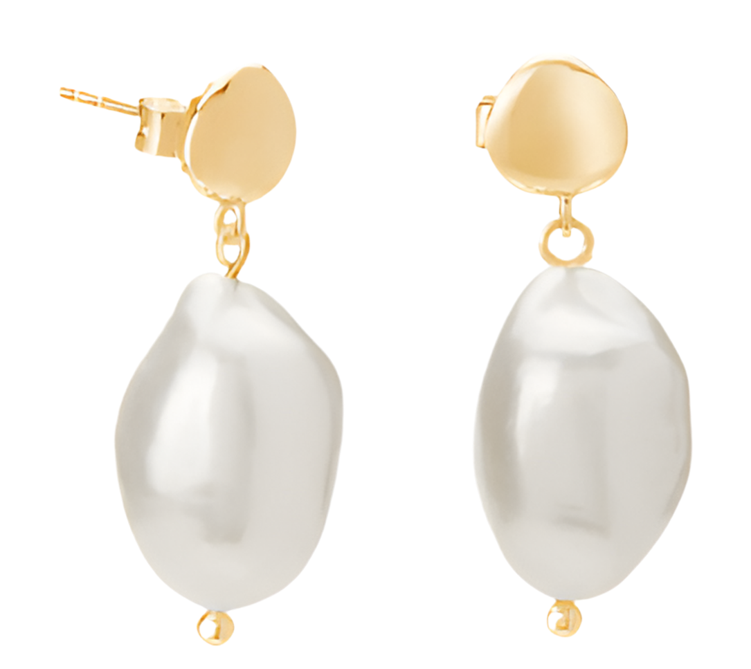 HALCYON PEARL EARRINGS - GOLD