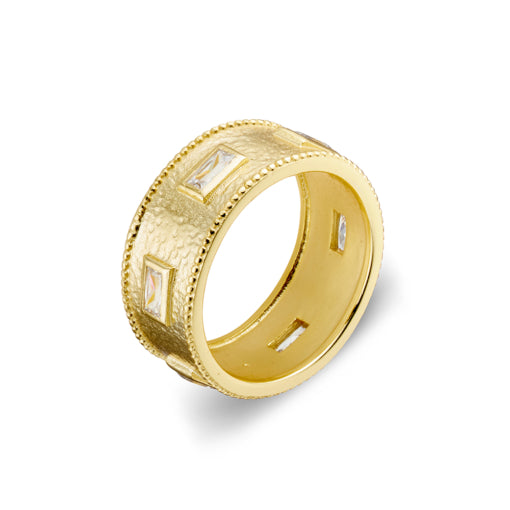 BYZANTINE WIDE GOLD RING