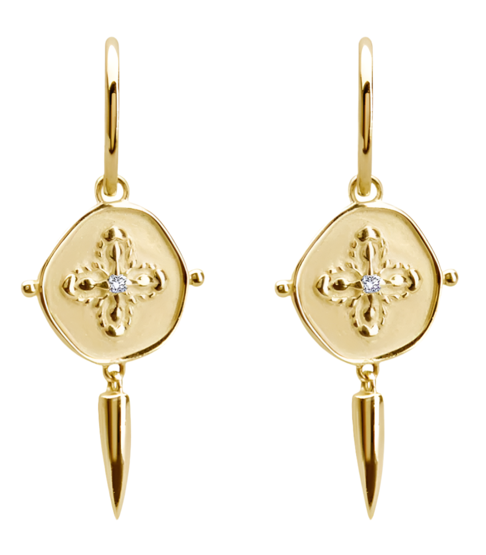 SAHARA SMALL HOOP EARRINGS - GOLD