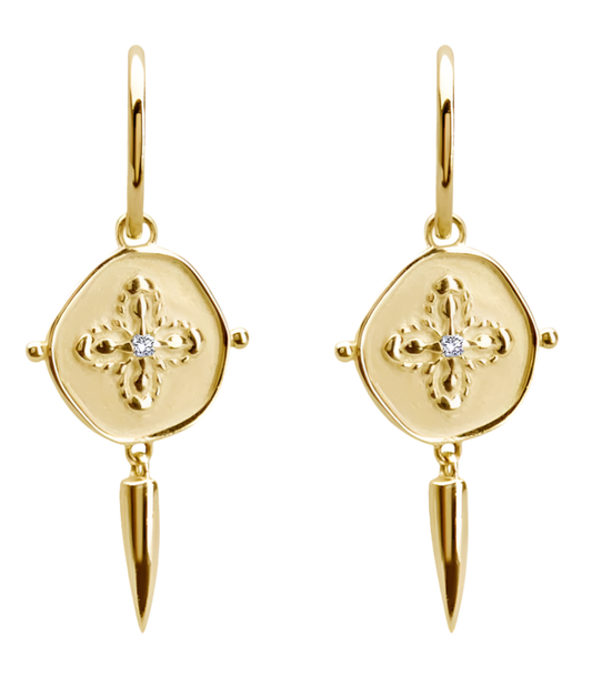 SAHARA SMALL HOOP EARRINGS - GOLD