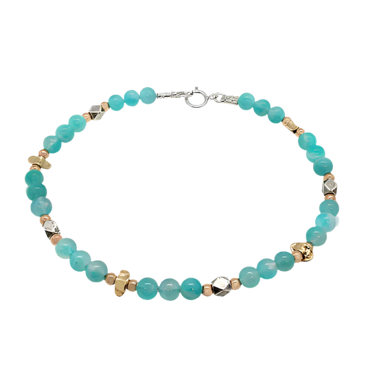 BRACELET AMAZONITE GOLD FILLED