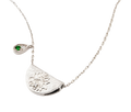 SILVER LOTUS BIRTHSTONE NECKLACE - MAY