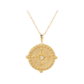 PENDANT DISC NECKLACE IN YELLOW GOLD