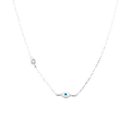PETITE STERLING SILVER EVIL EYE NECKLACE