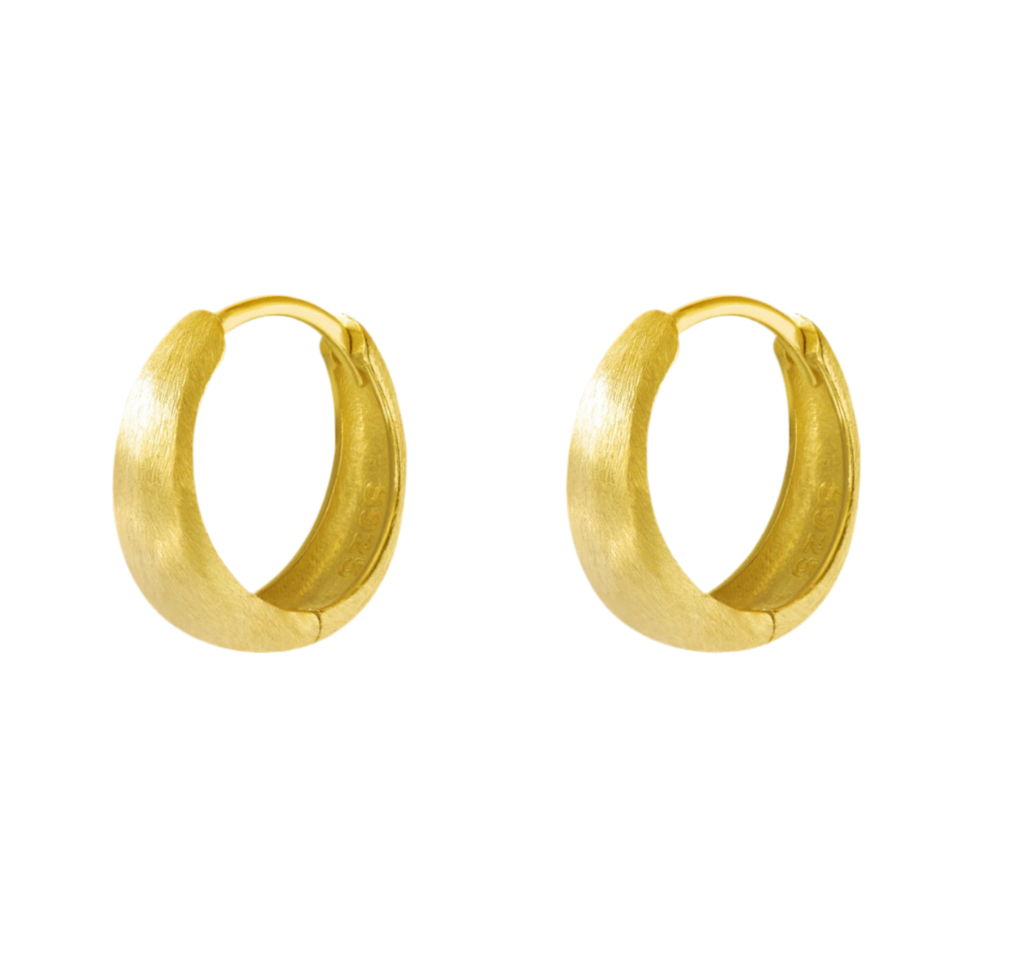 MATTE GOLD TAPERED 8MM HUGGIES
