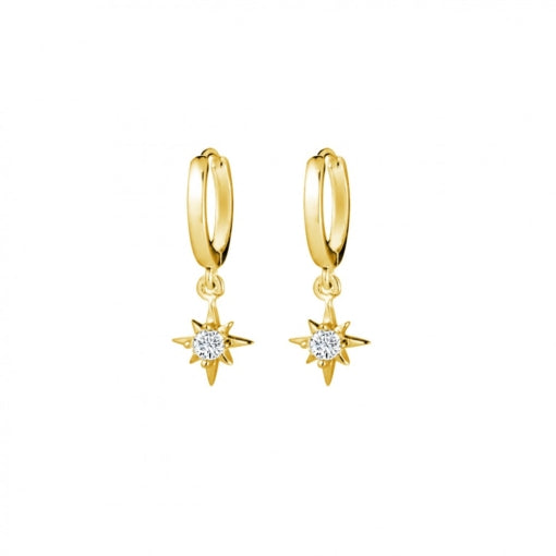 SPARKLY STAR ON GOLD HUGGIES