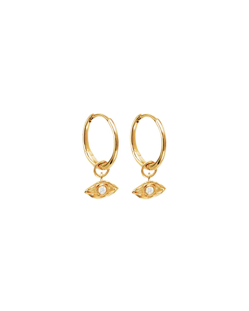 18K GOLD VERMEIL  I AM PROTECTED HOOPS