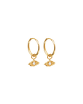 18K GOLD VERMEIL  I AM PROTECTED HOOPS