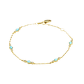 FINE GOLD PLATED BRACELET WITH TURQUOISE DETAILS