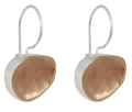 EARRINGS BRUSHED 9CT YELLOW GOLD OVAL SHAPED