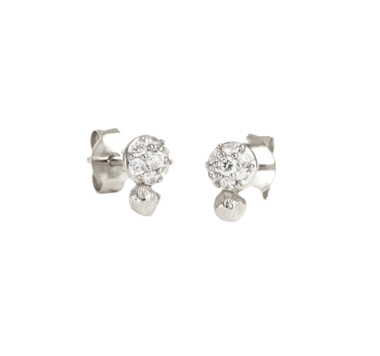 STARDUST SOUL STUD EARRINGS - SILVER