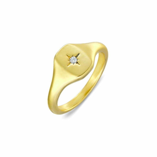 SIGNET WITH NORTH STAR GOLD RING