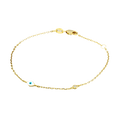 PETITE GOLD PLATED EVIL EYE BRACELET