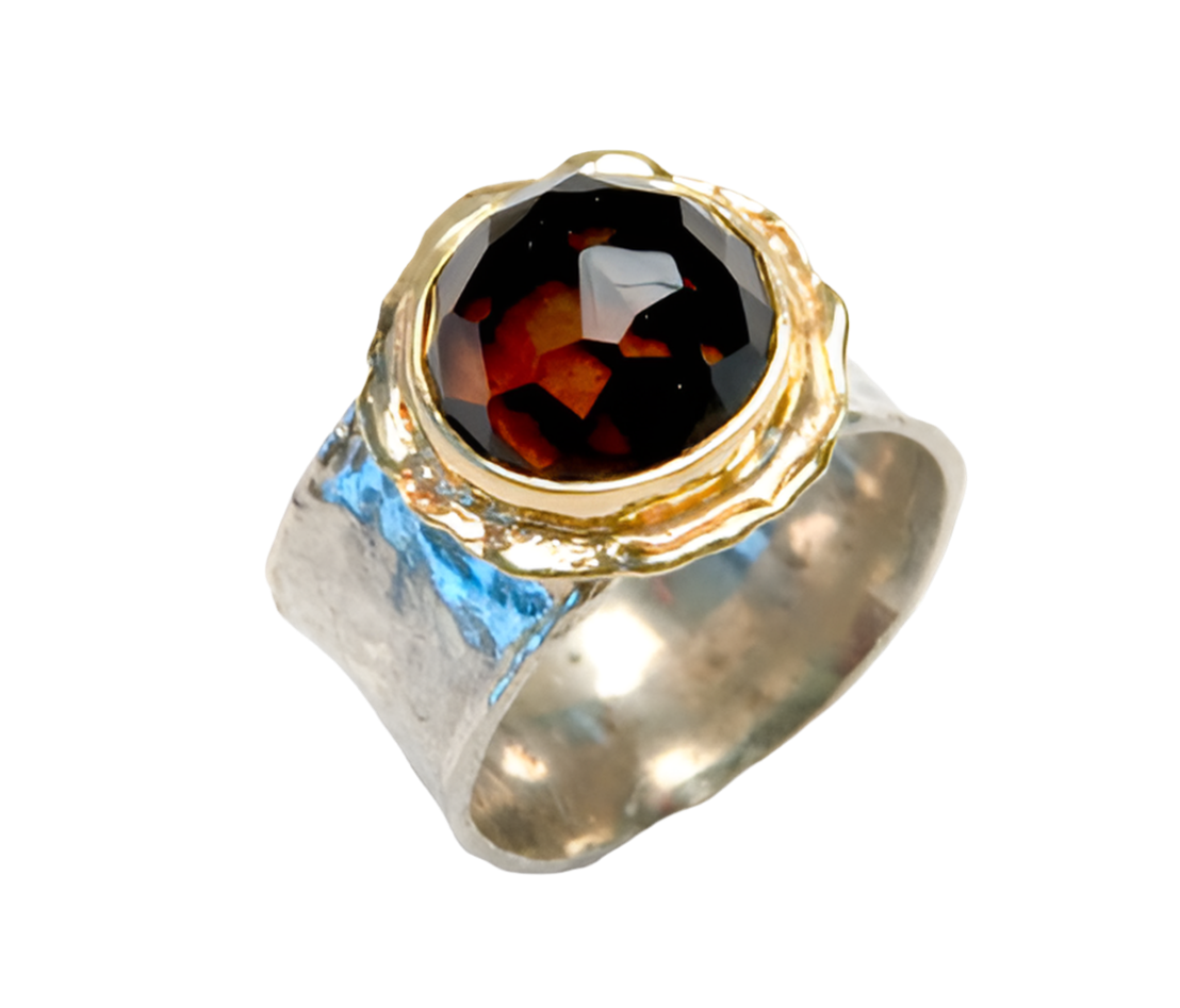 HANDMADE GARNET RING