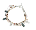 BRACELET  GARNET ROSE QUARTZ MULTI LAYER BRACELET