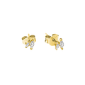 PETITE GOLD PLATED  DUO STONE STUD