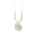 HANDMADE MIXED METAL DELICATE DISK NECKLACE