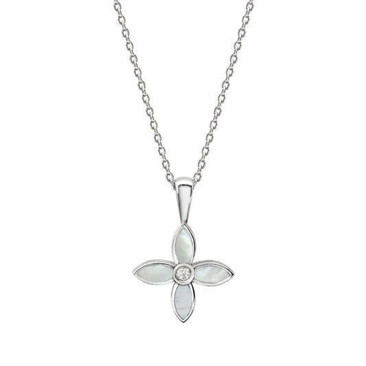 MINI DESERT FLOWER NECKLACE SILVER