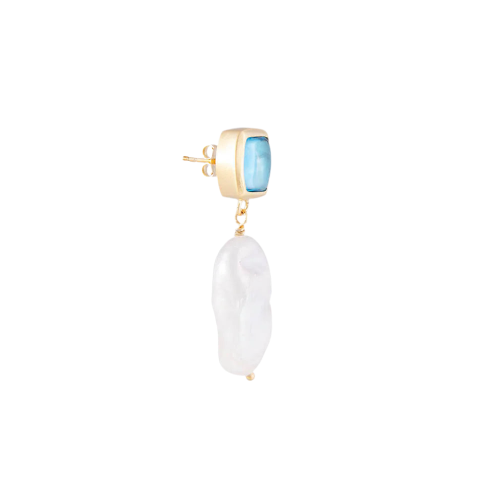 BLUE TOPAZ KESHI DROPS