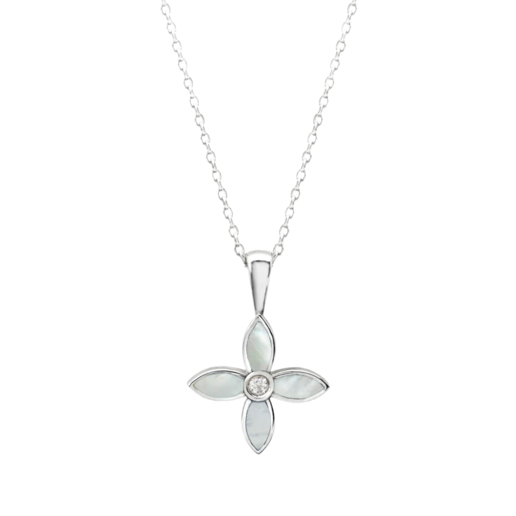 DESERT FLOWER FLORAL NECKLACE - STERLING SILVER