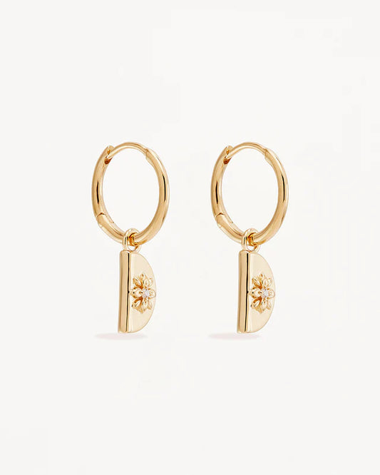 18k Gold Vermeil Lotus Hoops