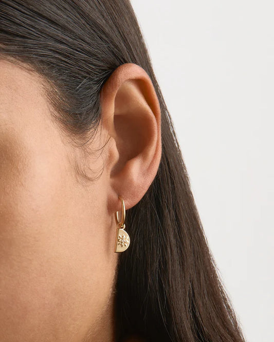 18k Gold Vermeil Lotus Hoops