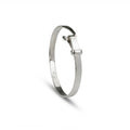 FLAT SILVER HOOK AND EYE BANGLE