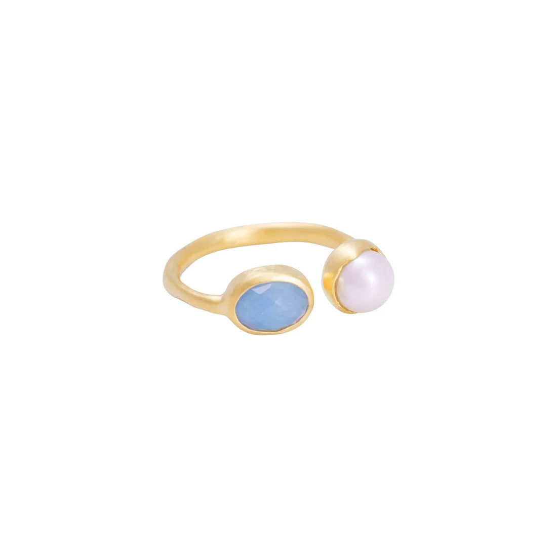 PEARL & AQUAMARINE RING
