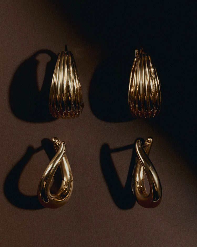 ARISE HOOPS - 18K GOLD PLATED