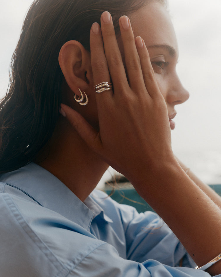 ARISE HOOPS - STERLING SILVER