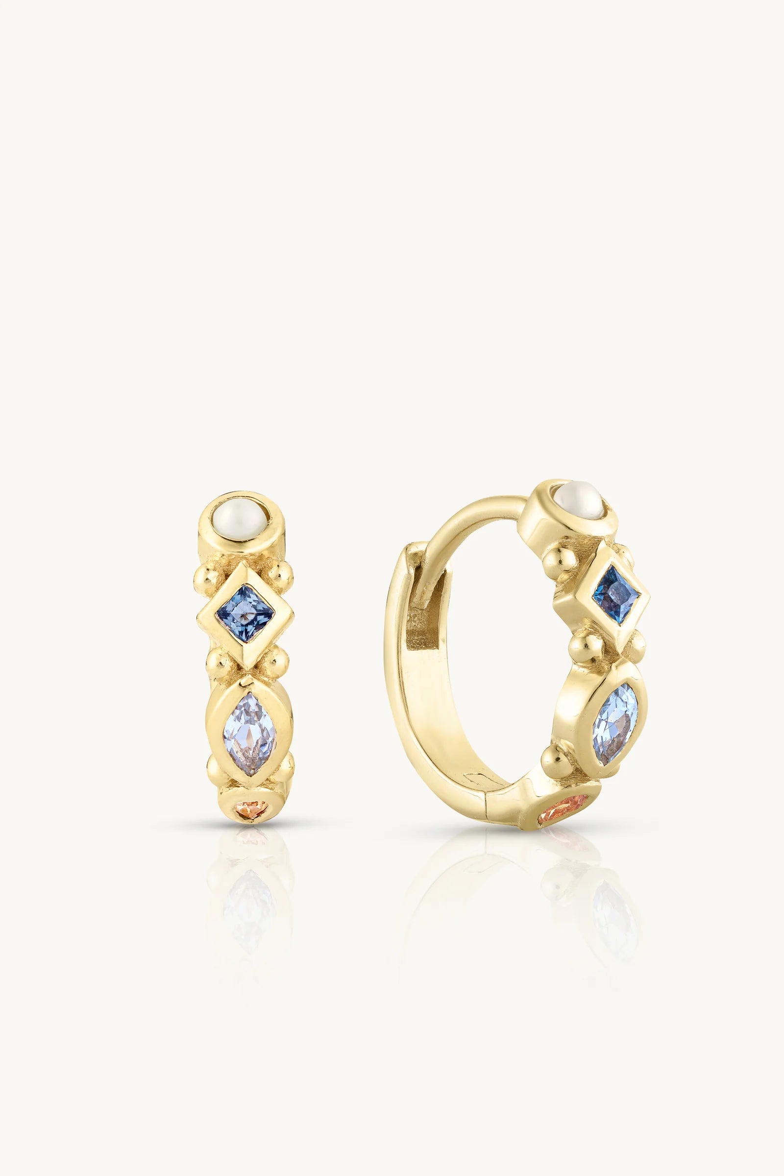 Alida Topaz Gold Huggies