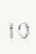 Alida Topaz Silver Huggies