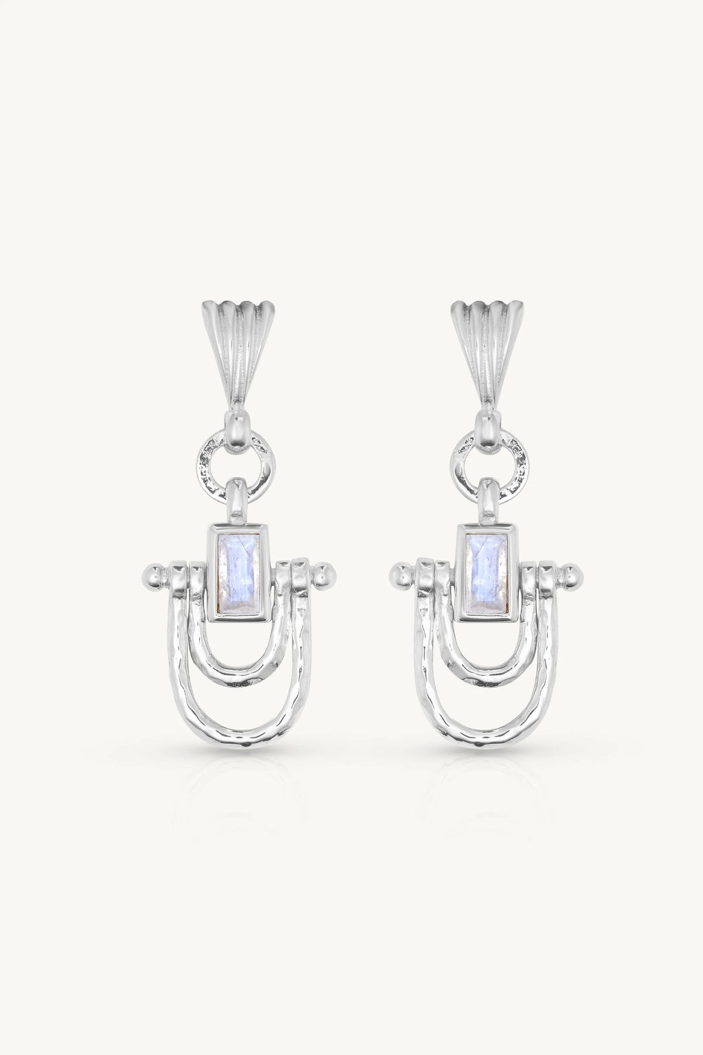 Allegra Moonstone Silver Earrings