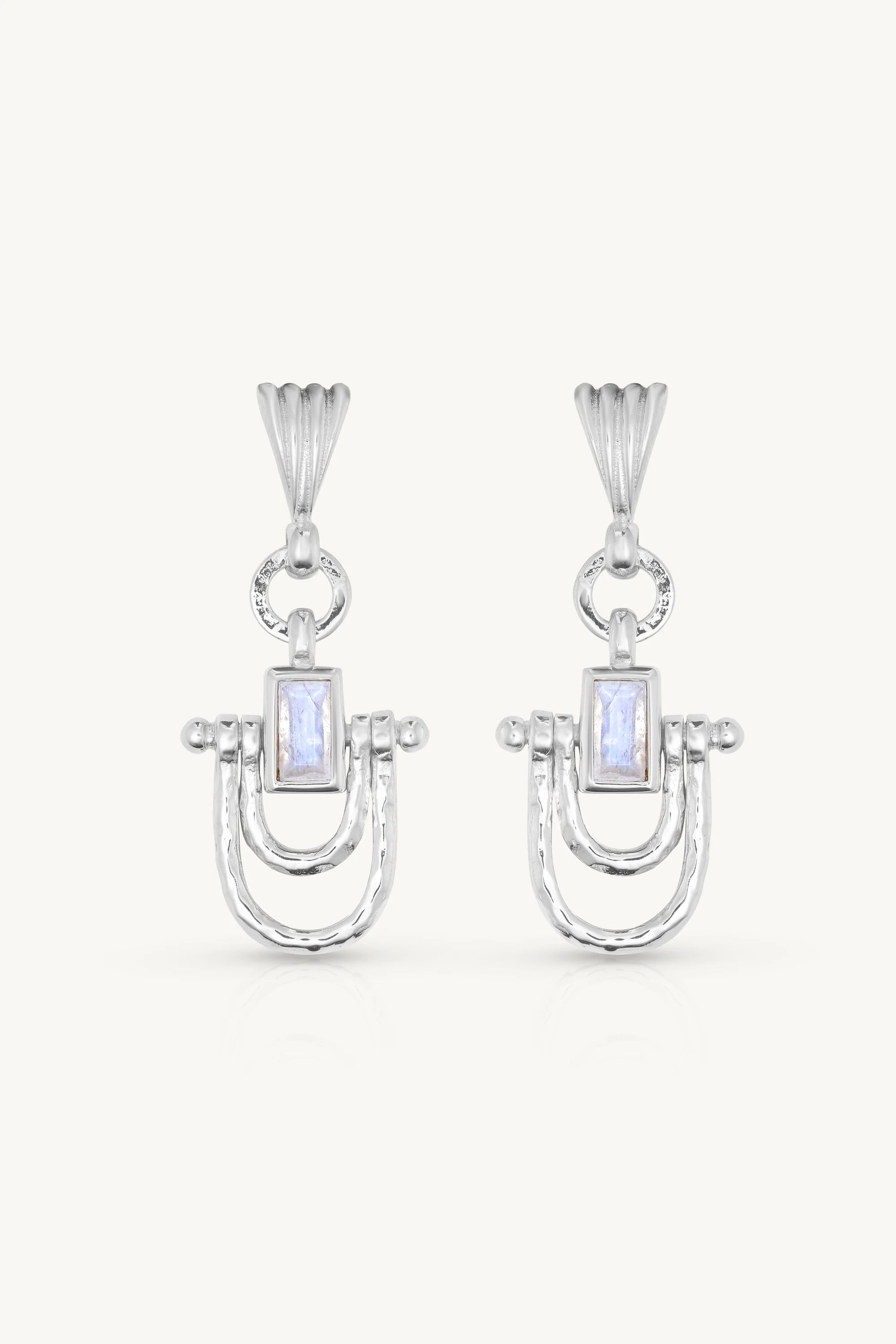 Allegra Moonstone Silver Earrings