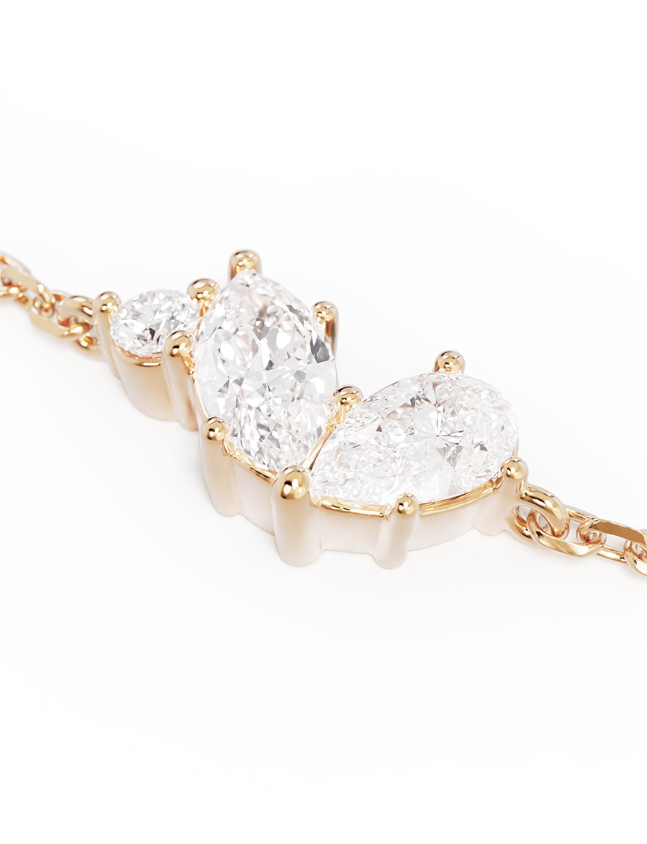 18k Gold Vermeil Crystal Wings Bracelet