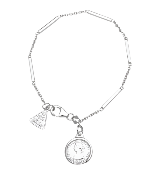 SEGMENTED BRACELET WITH MINI COIN