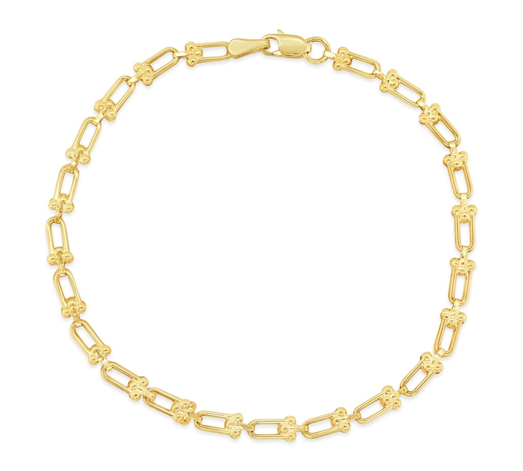 BEADED U-CLIP LINK BRACELET