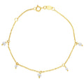 9ct Freshwater Pearl Droplet Bracelet