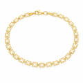 9ct Open Clover Chain Bracelet