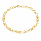 9ct Open Clover Chain Bracelet