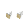 HANDMADE TWO TONE SQUARE STUDS