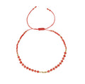 Handmade Red Gemstone Beaded Strand Bracelet