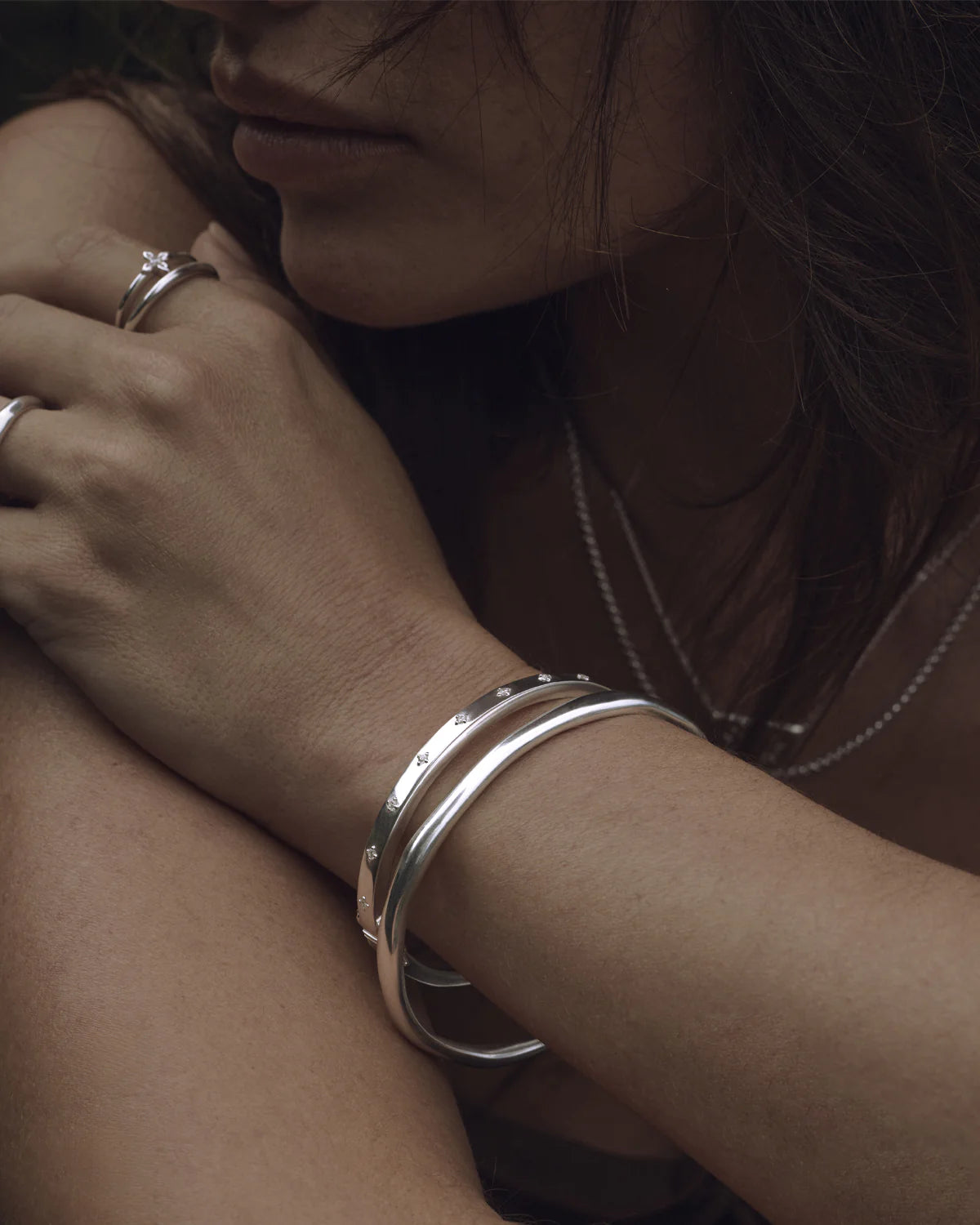 Sterling Silver Live in Love Bangle