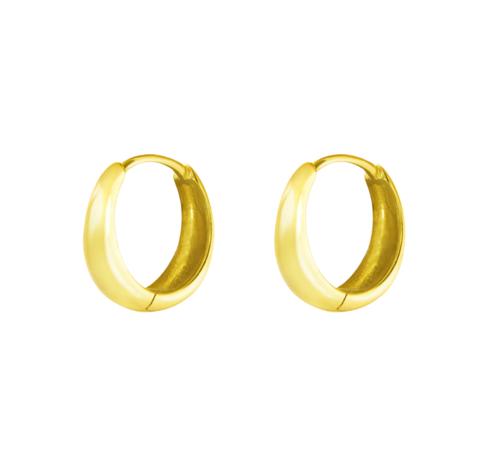 GOLD TAPERED 8MM HUGGIES