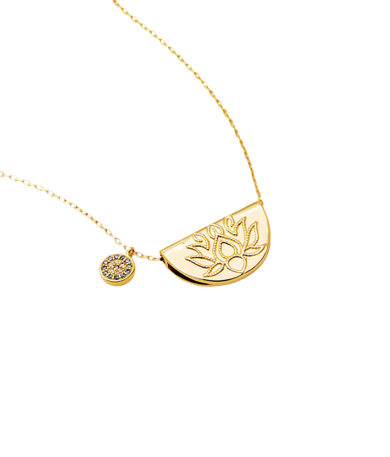 GOLD LUCKY LOTUS NECKLACE