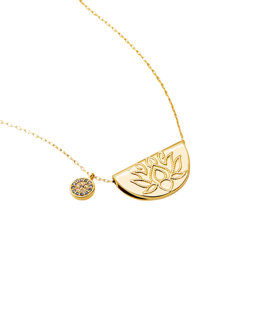 GOLD LUCKY LOTUS NECKLACE